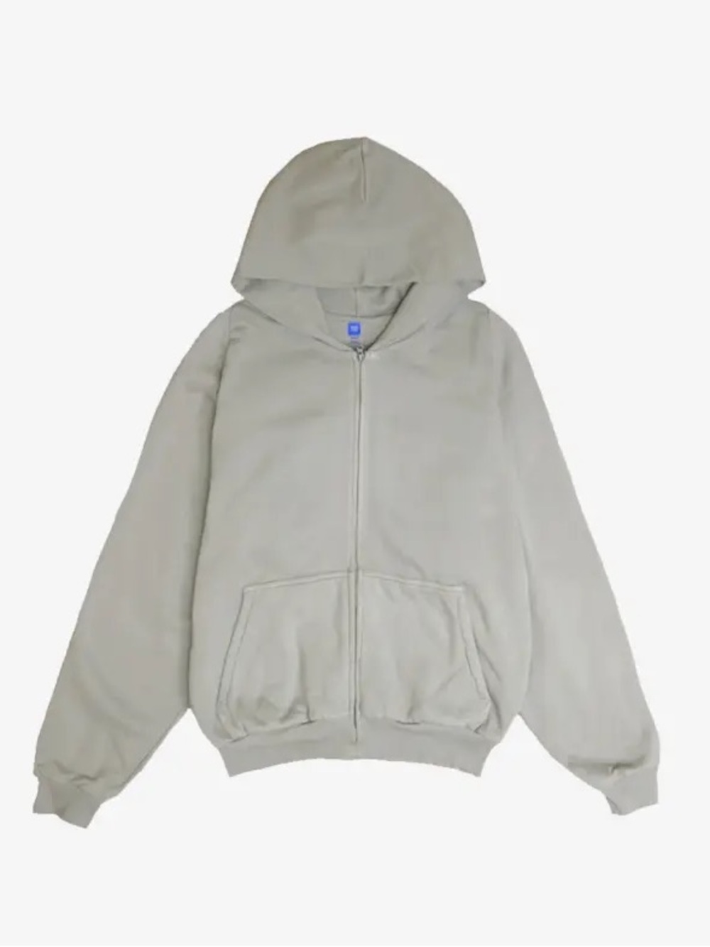 YEEZY X GAP ZIP UP HOODIE LIGHT GREY TAUPE Size M 100% Cotton Chic Loungewear